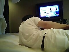 BDUsxxkQ Seductive Japanese Maid Tempts with Panty Play Indoors