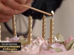 KIN8-3949 Passionate Japanese Beauty Indulges in Steamy Shower with Hot Partner